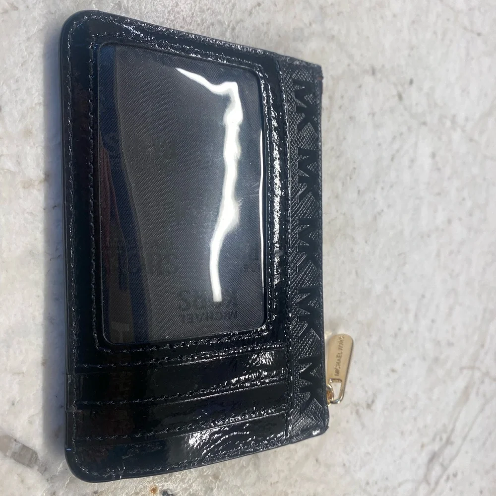 Michael Kors Black Card Holder with Gold Accent - Picture 2 of 4